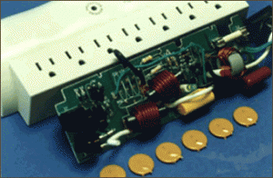 surge suppressor with MOVs